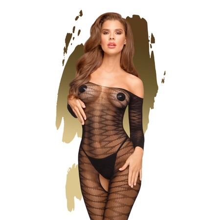 Penthouse Lingerie Dreamy Diva Off-the-Shoulder Crotchless Bodystocking