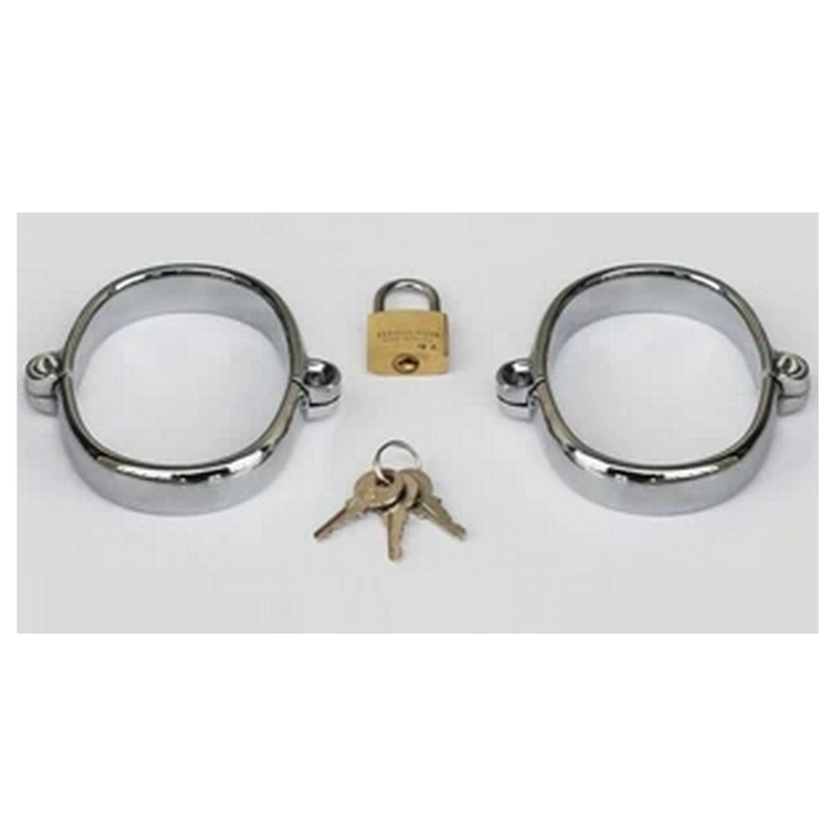 אזיקים ממתכת ננעלים עם מנעול - גדלים שונים