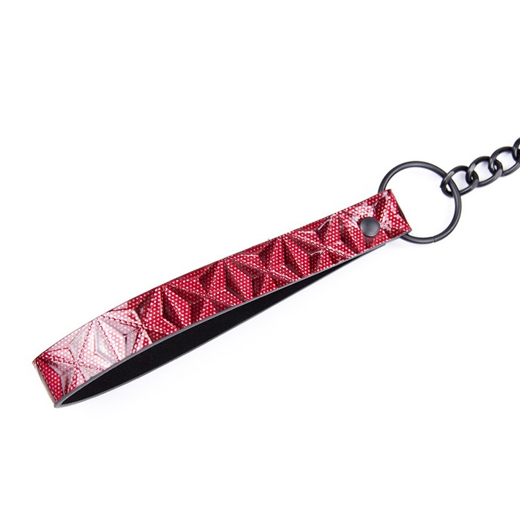 סט קולר ורצועה אדומיםו מרופד לנשלטים