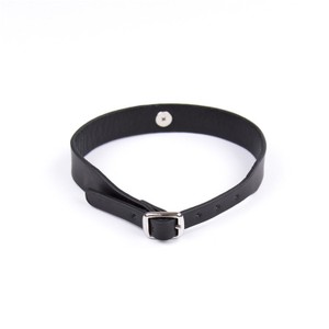 Faux Leather Black Kitten Collar with Bell