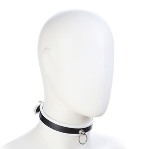 Vegan Leather Black-White Collar
