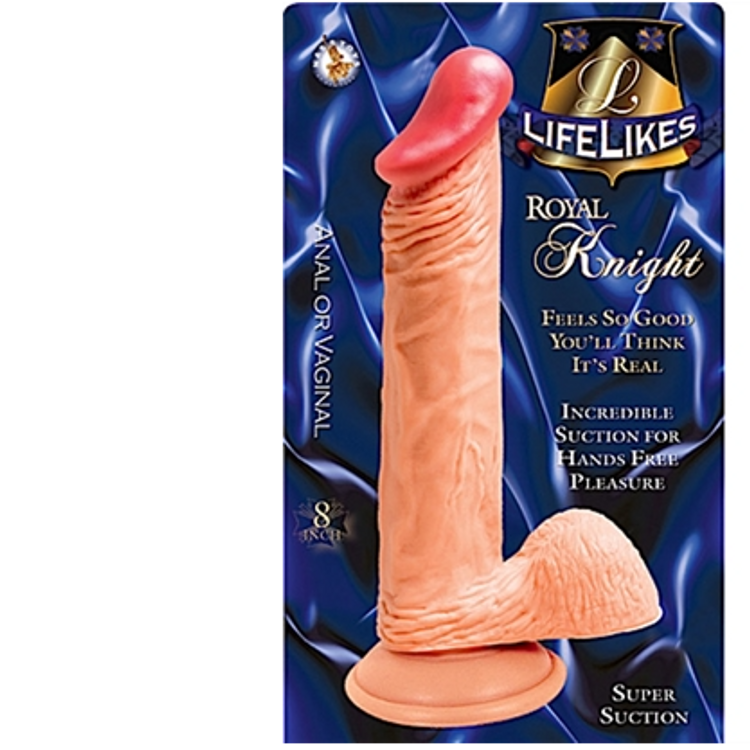 Royal Knight דילדו ריאליסטי גדול בהיר אורך 17 ס"מ עובי 4 ס"מ