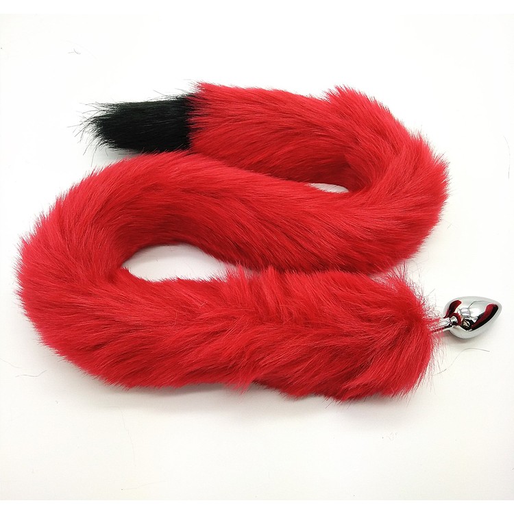 פלאג אנאלי זנב אדום ושחור ארוך