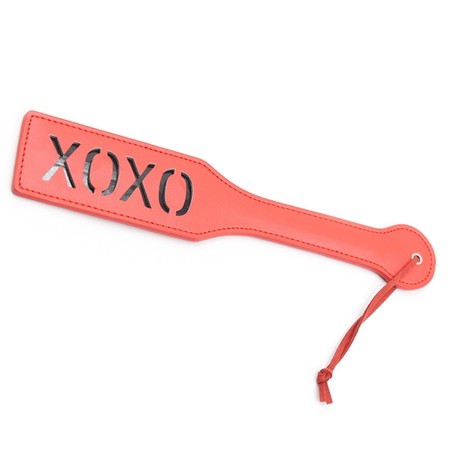 Red PVC XOXO  Spanking Paddle