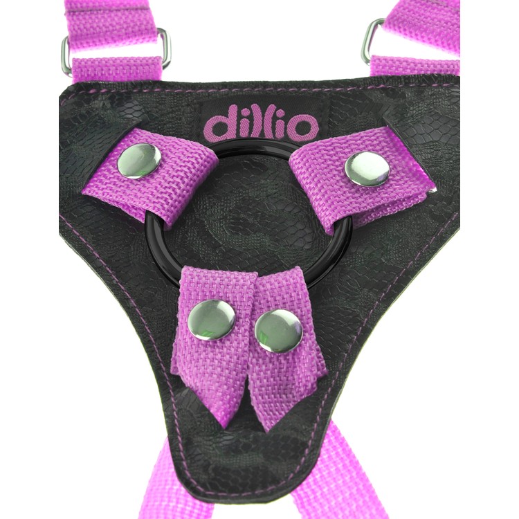 Dillio Pink סטרפאון ודילדו ורודים עם שלייקס