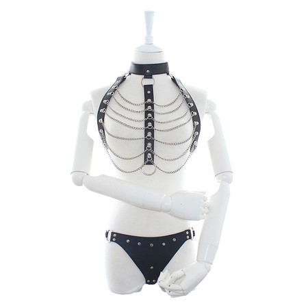 Fetish Chest Harness with Chains