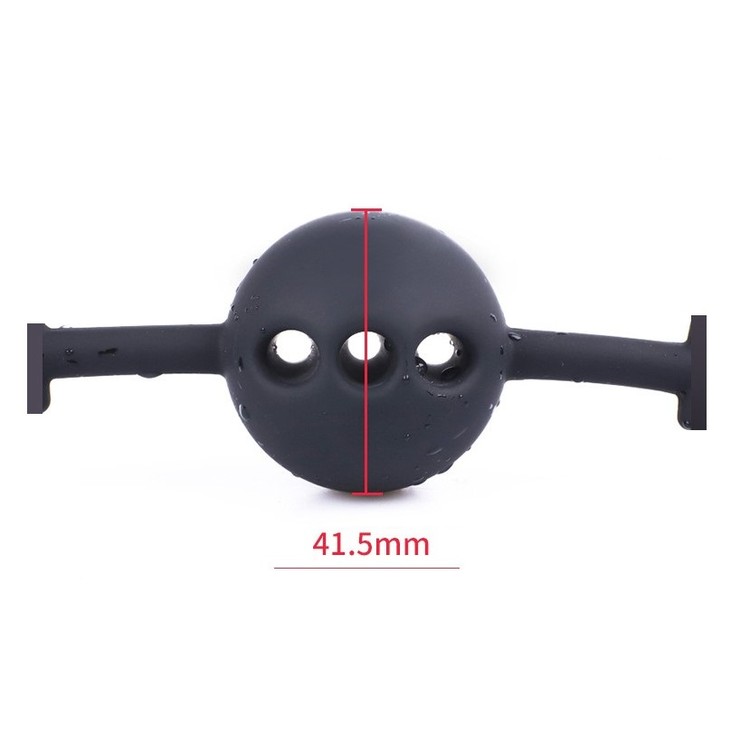 מחסום פה שחור מסיליקון עם חורי נשימה