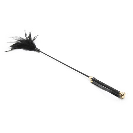 Luxury Black Kinky Feather