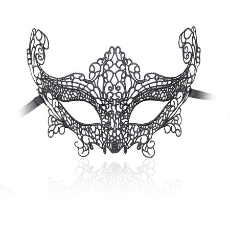 Black lace fox mask
