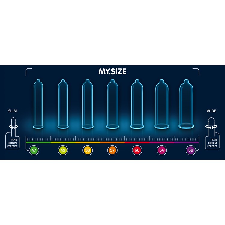 10 קונדומים MY SIZE קונדום במידה 47 מ"מ