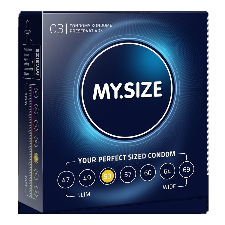 10 קונדומים MY SIZE מידה 53 מ"מ