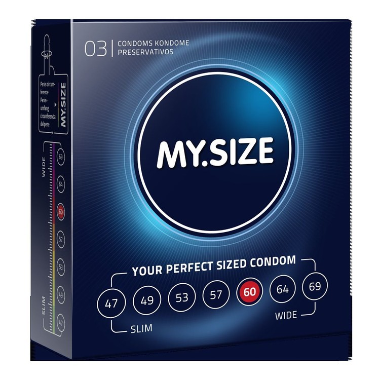 10 קונדומים MY SIZE מידה גדולה 60 מ"מ