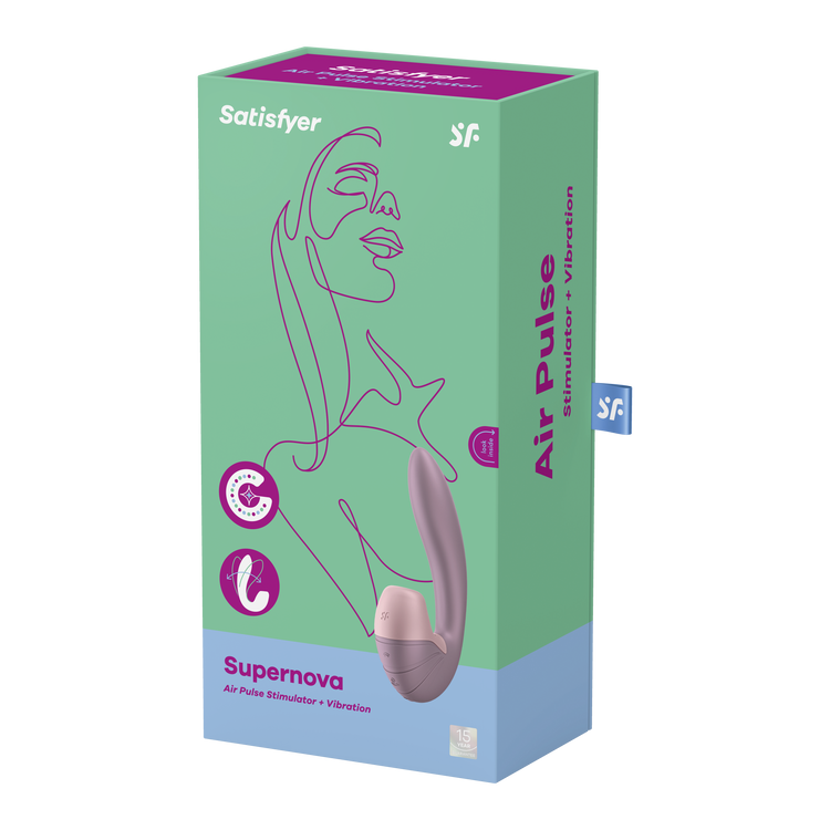 Supernova ויברטור יניקה לדגדגן עם רטט פנימי בצורת מקטרת Satisfyer