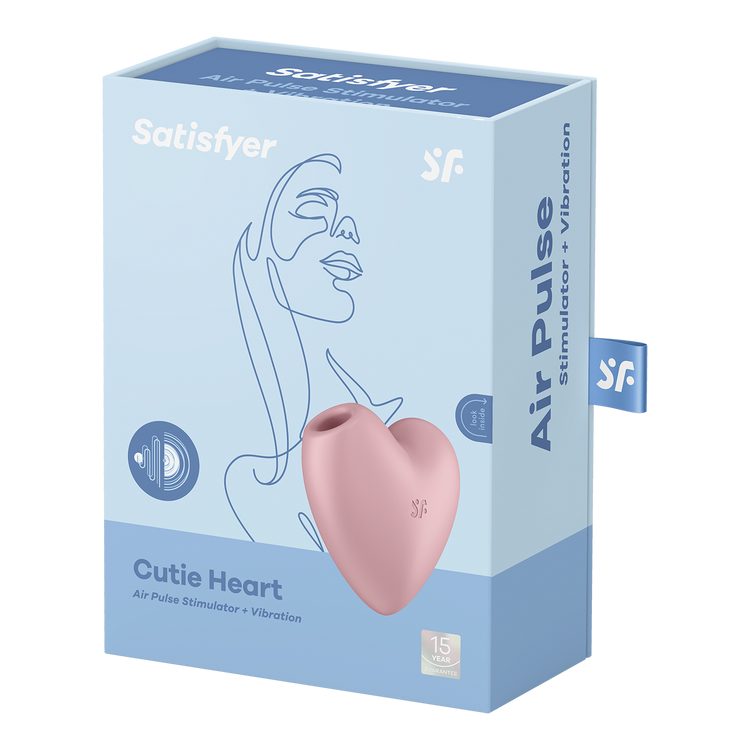 Cutie Heart ויברטור יניקה קטן בצורת לב בצבעי פסטל Satisfyer
