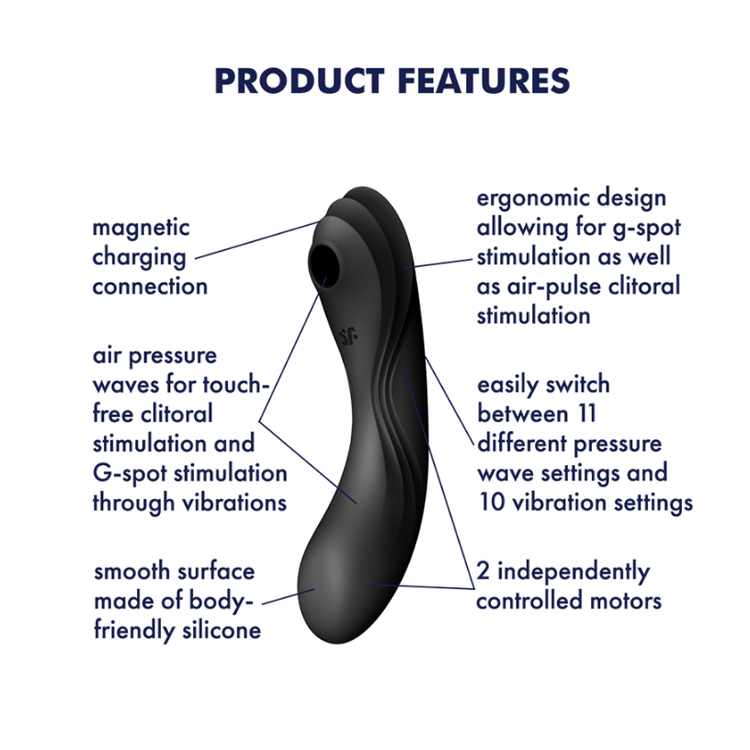 Curvy Trinity 4 ויברטור דו-צדדי יונק ורוטט Satisfyer