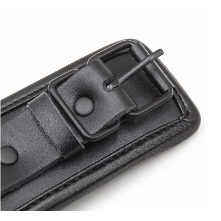 קולר נשלט/ת מעור שחור ומרופד