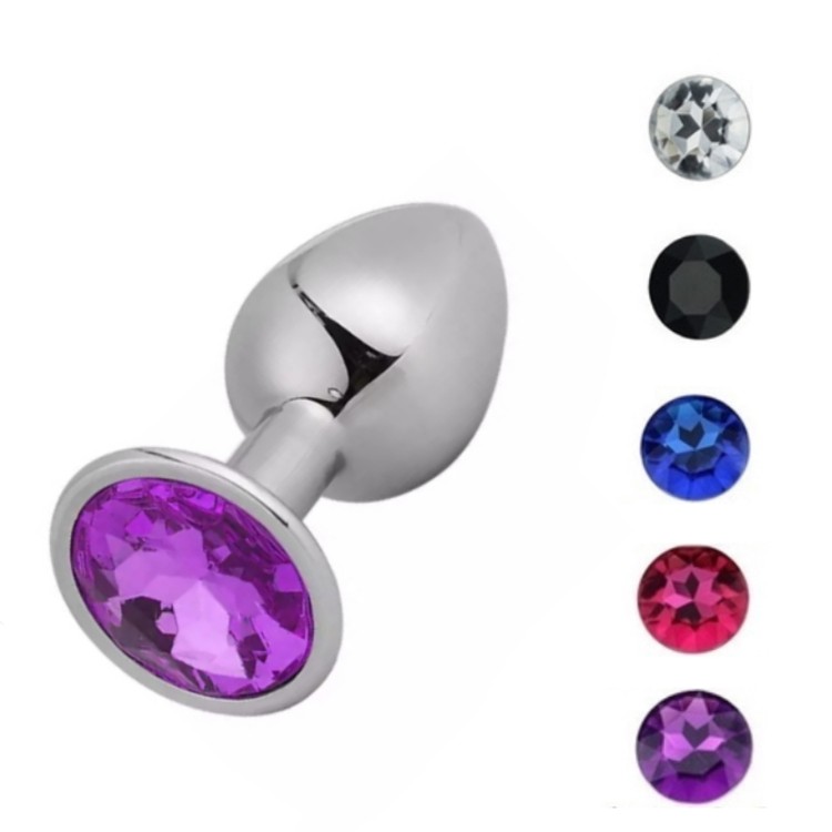 פלאג מתכת קטן עם אבן קישוט