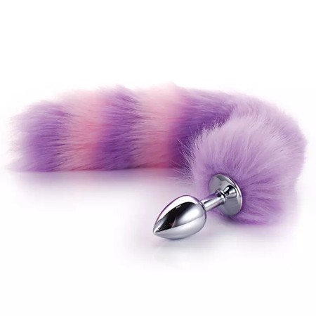 Large Purple-Pink Cheshire Cat Tail Plug