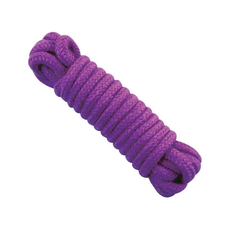 ערכת אזיקים סגולים ממתכת וחבל קשירה Sex Extra