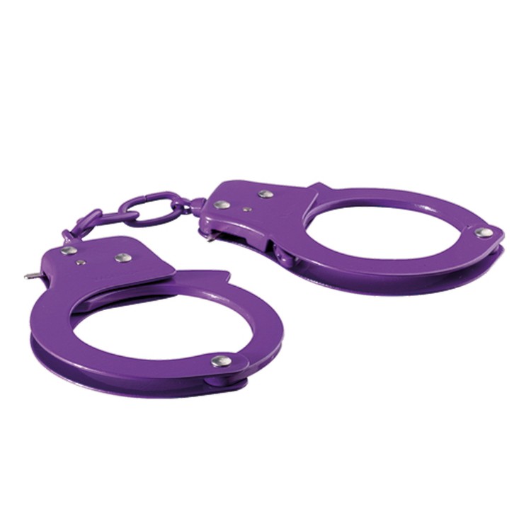 ערכת אזיקים סגולים ממתכת וחבל קשירה Sex Extra