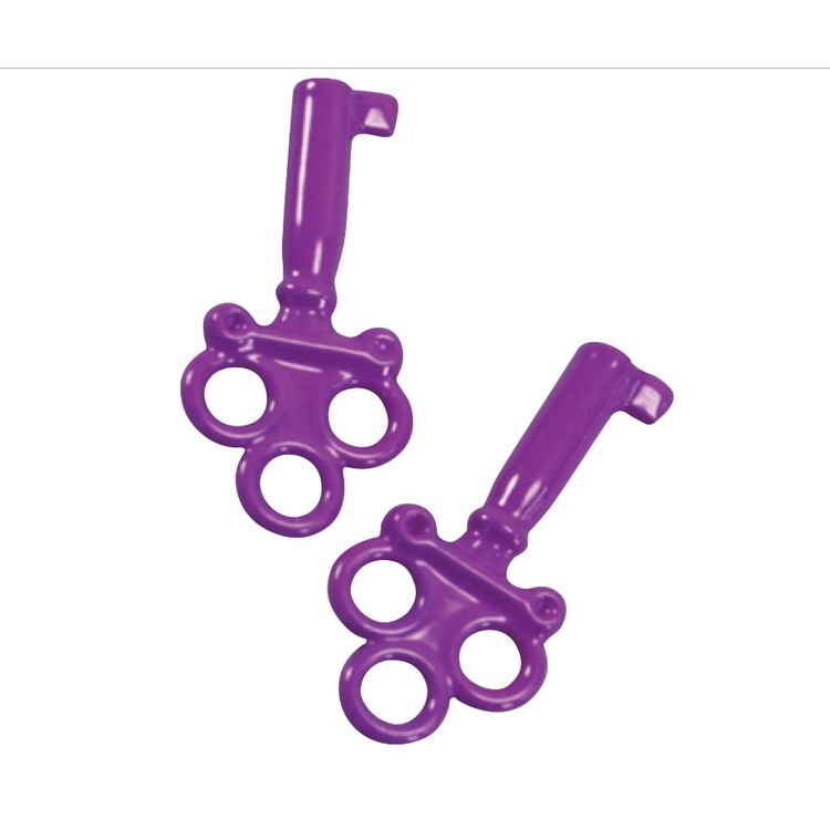 ערכת אזיקים סגולים ממתכת וחבל קשירה Sex Extra