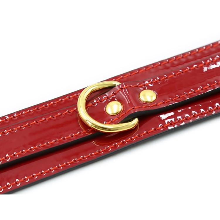 אזיקי ידיים אדומים בגימור מוזהב