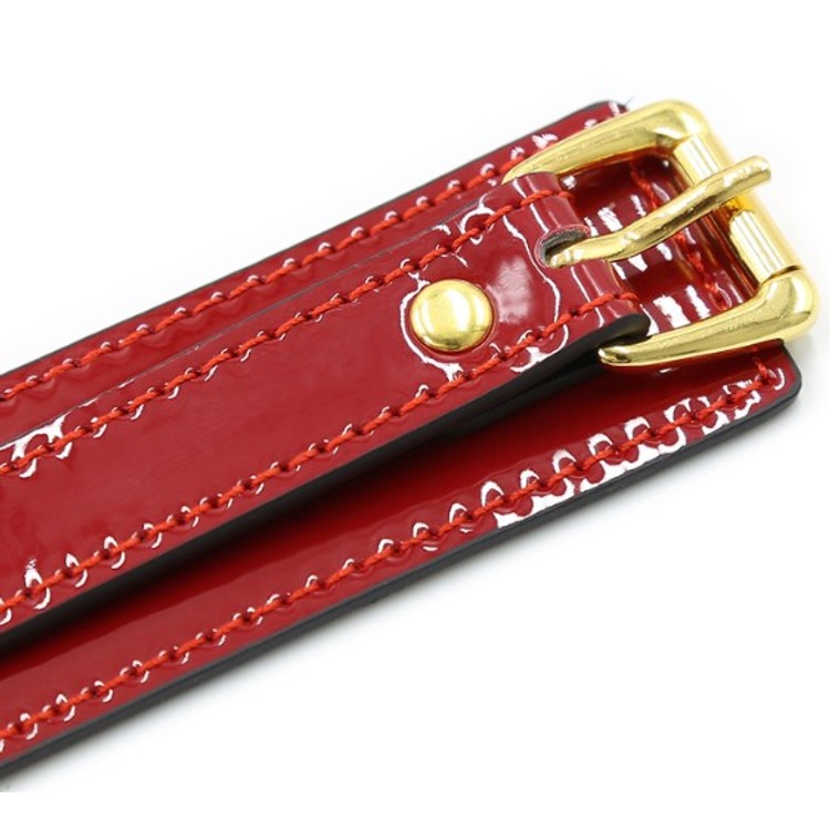 אזיקי ידיים אדומים בגימור מוזהב