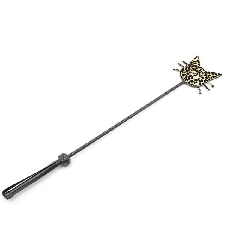 שוט רכיבה ארוך  בדמות חתול מנומר