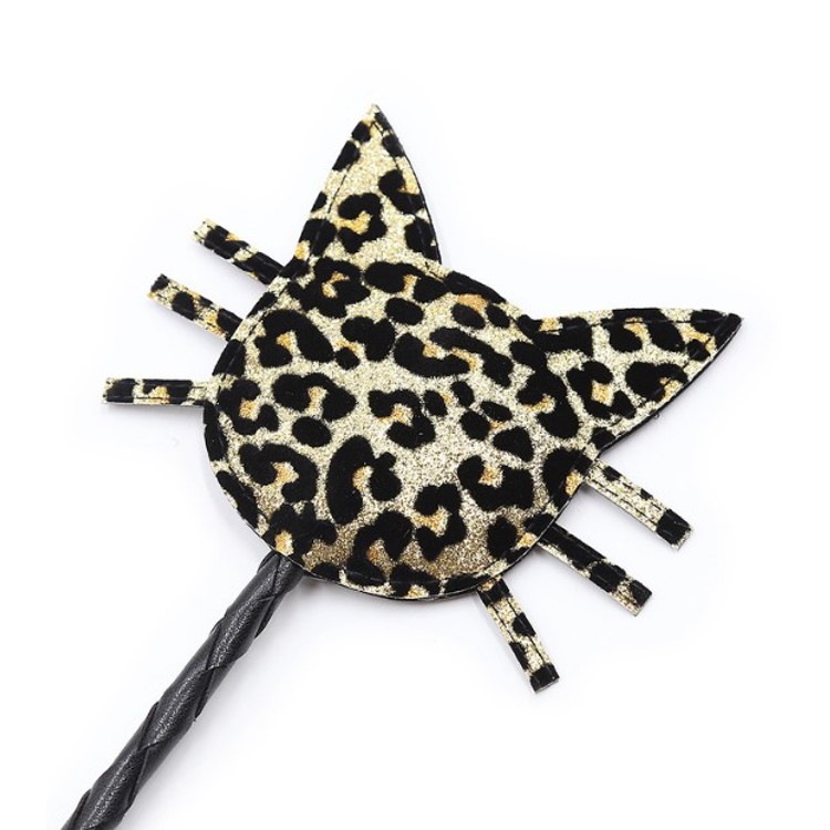 שוט רכיבה ארוך  בדמות חתול מנומר