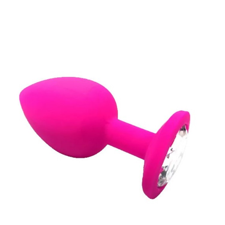 פלאג סיליקון ורוד קטן עם יהלום