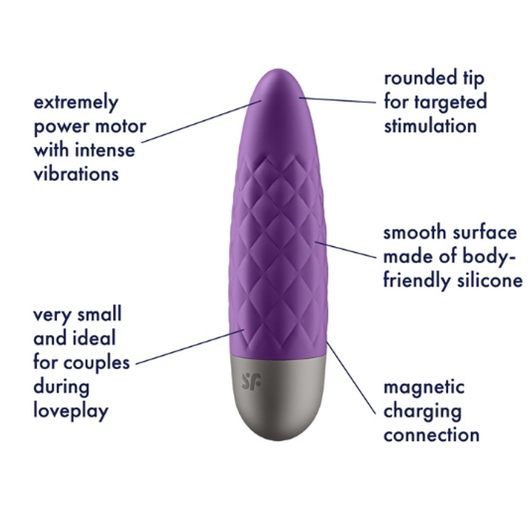 Ultra Power Bullet 5 בולט קטן חזק בצבע סגול של Satisfyer