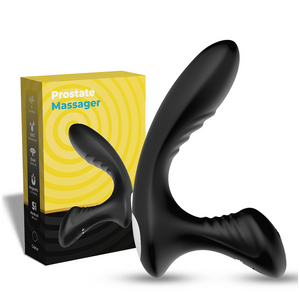 ToyBox Ribbed Black Prostate Massager