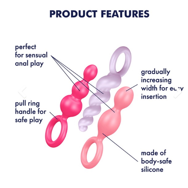 ​Booty Call By Satisfayer סט פלאגים אנאליים​ צבעוניים