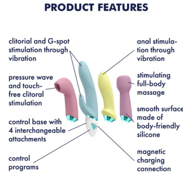 Fabulous Four ערכת ויברטורים רוטטים ויונק Satisfyer