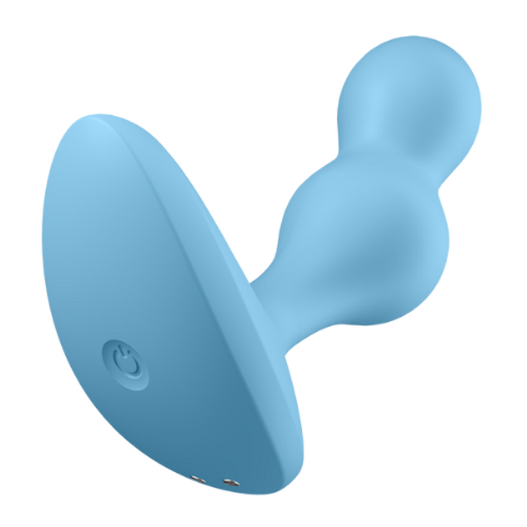 Deep Diver פלאג אנאלי רוטט תכלת עם כדורים Satisfyer