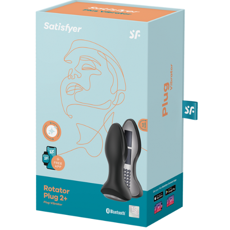 ROTATOR פלאג אנאלי עם פנינים מסתובבות שחור