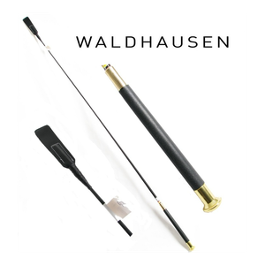 Luxurious riding whip made of black carbon with a flexible tip 110 cm long Waldhausen