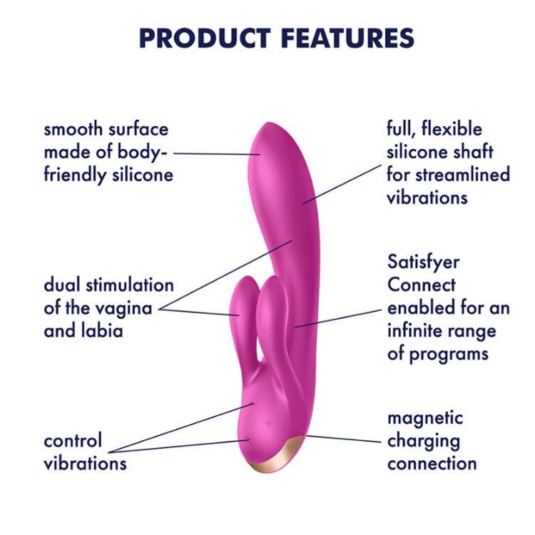 Double Flex ארנבון לגירוי כפול עם אפליקציה