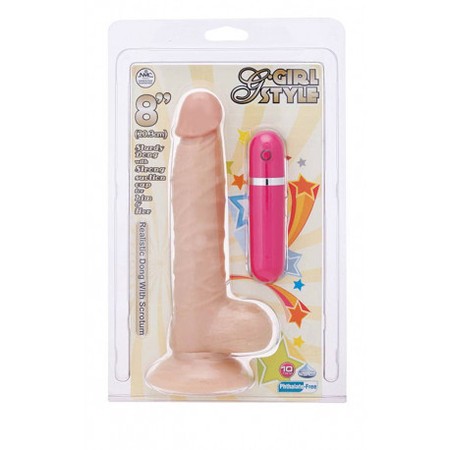 NMC G-Girl Style Realistic Vibrating Dildo 8 Inch