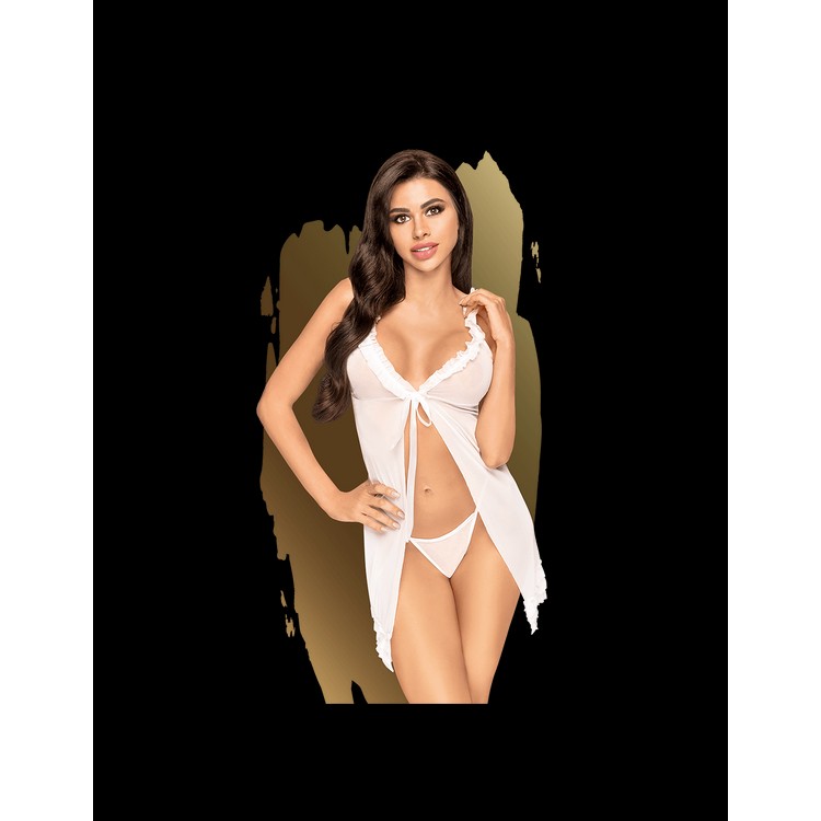 After Sunset בייבידול לבן רומנטי עם קשירה מקדימה Penthouse