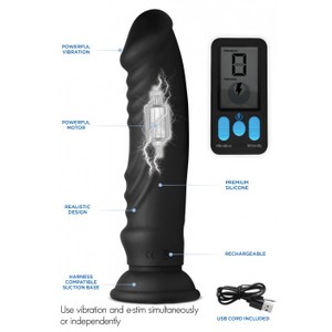 Zeus ElectroSex E-Stim Pro Vibrating Dildo with Electrical Pulses