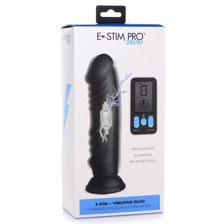 E-Stim Pro דילדו רוטט ומחשמל אלחוטי נטען