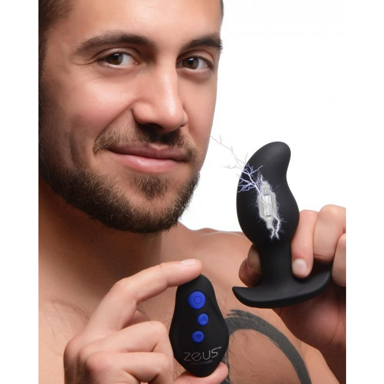 באט פלאג מחשמל אלחוטי רוטט מעסה פרוסטטה 10 ס"מ עומק חדירה Zeus Electrosex