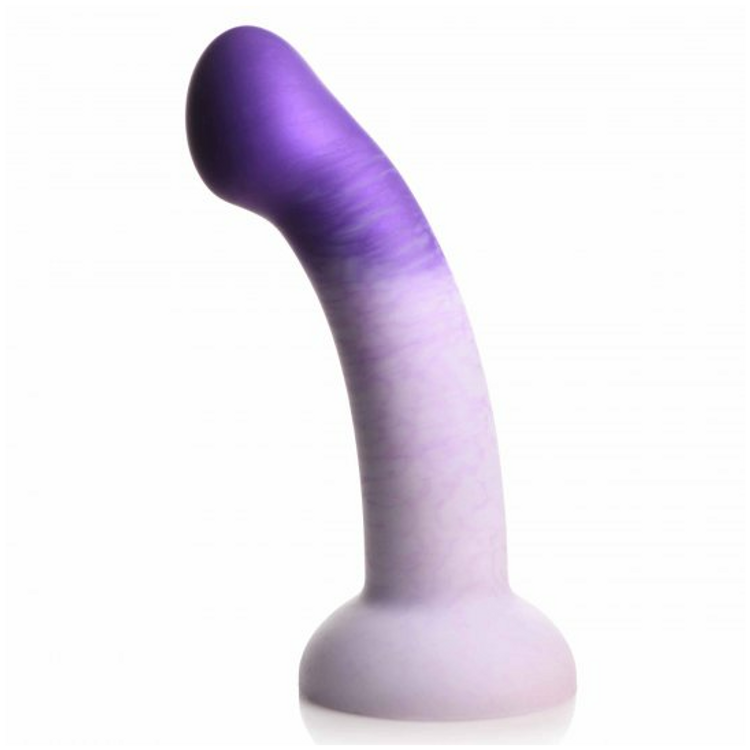 G-Swirl דילדו סיליקון סגול לבן גמיש 15 ס"מ נצמד למשטחים לא ריאליסטי Strap U