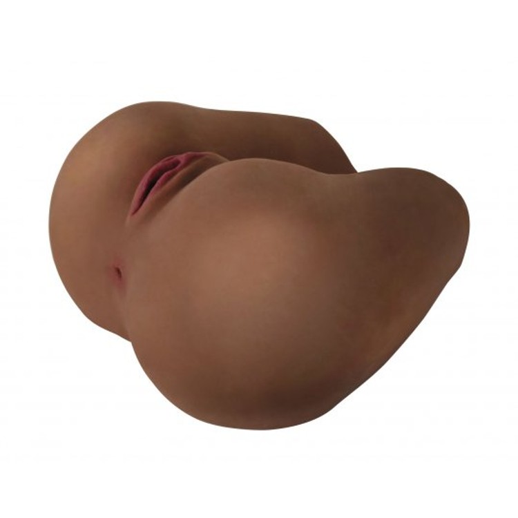 Mistress Chanel מאונן רוטט לגבר בצורת ישבן בתנוחת מסיונרית עם שני חורים