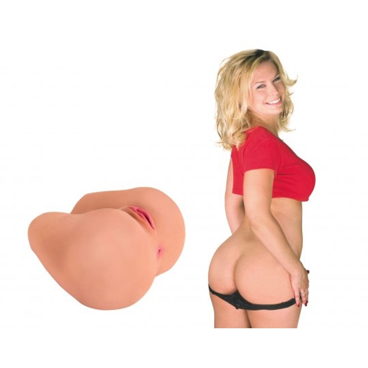 Mistress Maddie מאונן רוטט לגבר בצורת ישבן בתנוחה מסיונרית עם שני חורים