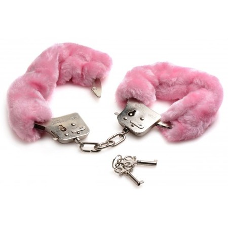 Caught in Candy Pink Furry Handcuffs