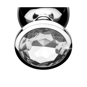 Booty Sparks Clear Gem Metal Anal Plug - Medium