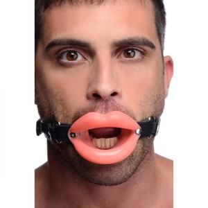 Master Series Sissy  Red Lips Mouth Gag