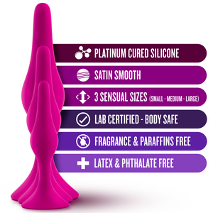 Luxe Pink Beginner Butt Plug Kit